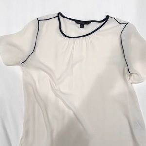 Banana Republic ivory short sleeve top